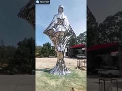 SS316L скульптура нержавеющей стали высоты в 5,7 метра на открытом воздухе большая отполированная