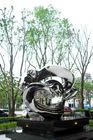Скульптура металла финиша зеркала на открытом воздухе современная для квадратного украшения