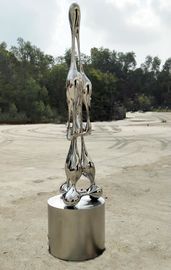 Прочная современная скульптура нержавеющей стали металла на открытом воздухе для украшения сада