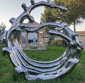 Нержавеющая сталь скульптуры металла зеркала поверхностная современная на открытом воздухе для общественного украшения