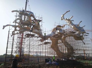 Украшение площади металла абстрактной скульптуры на открытом воздухе большого сада ОДМ современное